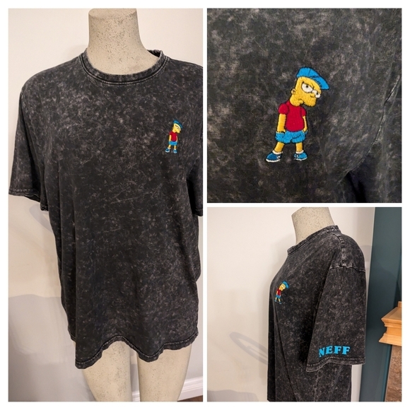 Vintage The Simpsons Bart Simpson NEFF tee, acid wash Size large - Picture 7 of 11